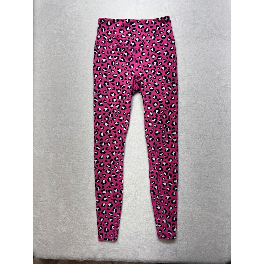 Cabana by Crown Ivy Pink Leopard Print High Waisted Leggings XS RN31104